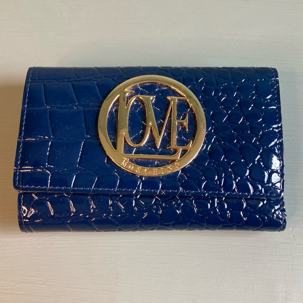 Moschino patent leather wallet